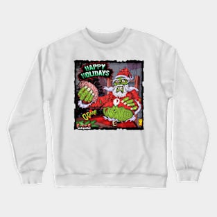 Santa Zombie wants Brains by Grafixs© / Miguel Heredia Crewneck Sweatshirt